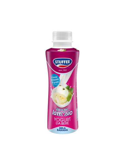 stuffer categorie yogurt senza lattosio yogurt da bere liberi dal lattosio magro mela banana gr 500 stuffer 0