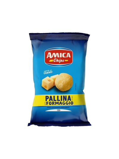 amica chips categorie secco snack pallina al formaggio busta gr 125 amica chips 0