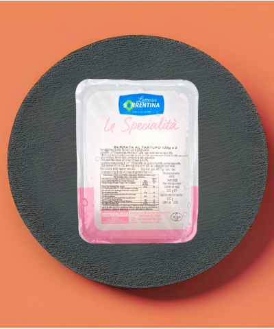 latteria sorrentina categorie formaggi freschissimi burrata al tartufo nero 125 x 2 vasc gr 250 latteria sorrentina 0