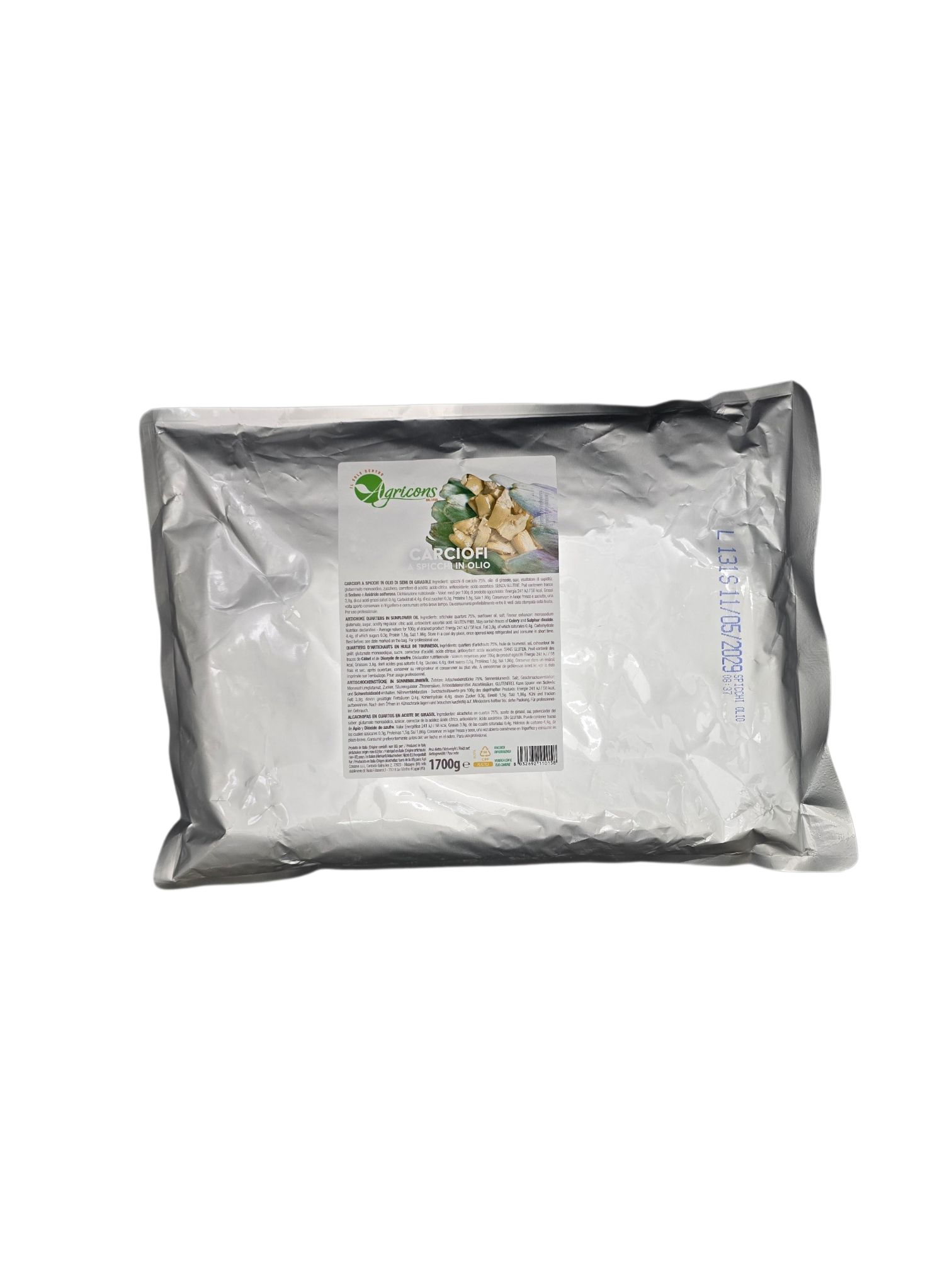 Carciofi a Spicchi in Olio Busta Gr. 1700 Agricons
