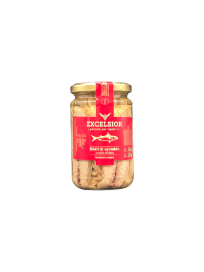 Filetti di Sgombro in Olio EVO Vaso Gr. 300 Excelsior