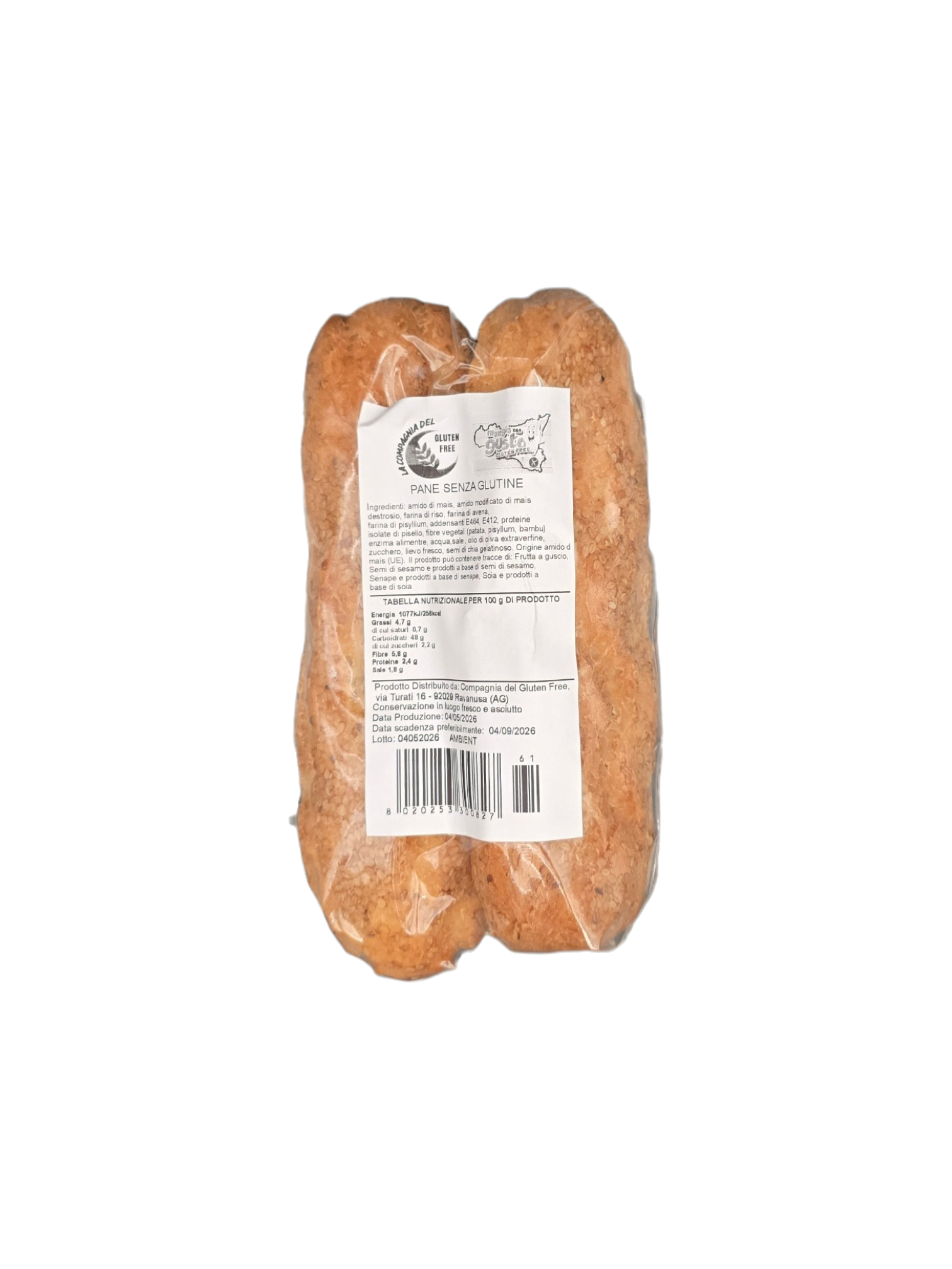 Pane Filoncino Senza Glutine e Lattosio Gr. 100 x 2 La Compagnia del Glutenfree