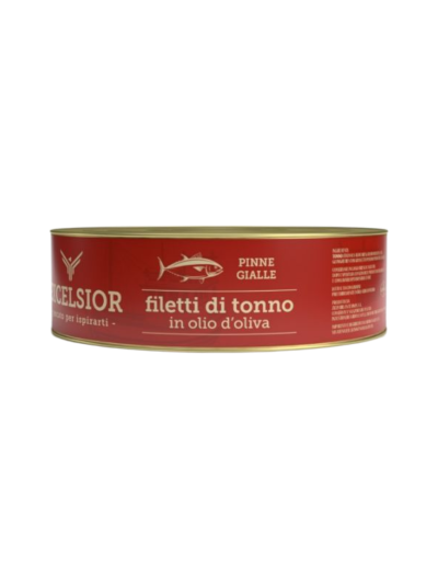 Filetti di Tonno Pinna Gialla EVO Latta Gr. 1850 Excelsior