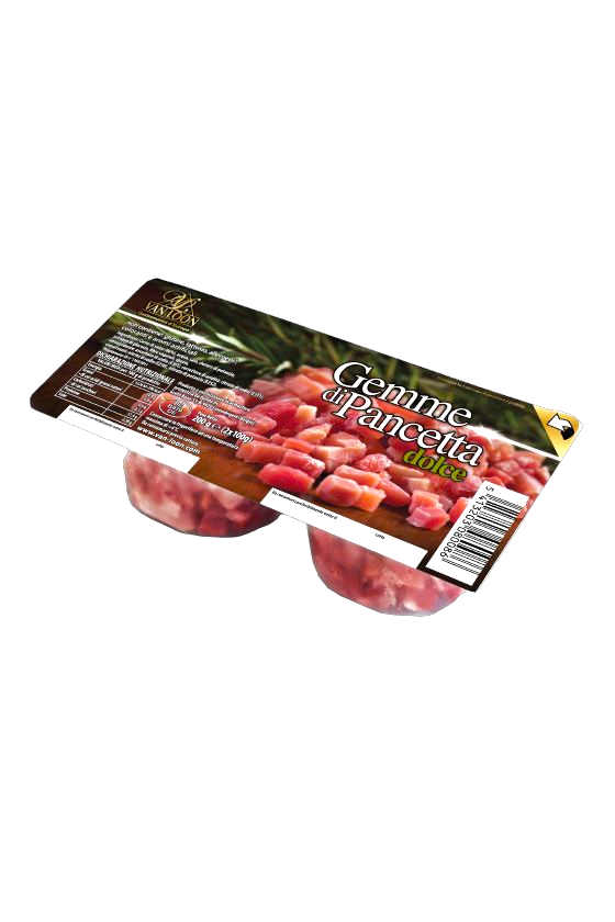 Gemme di Pancetta Dolce a Cubetti 2 x 65 Gr. Van Loon